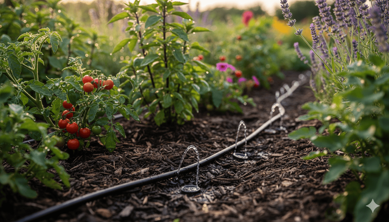 Smart irrigation system for flower beds